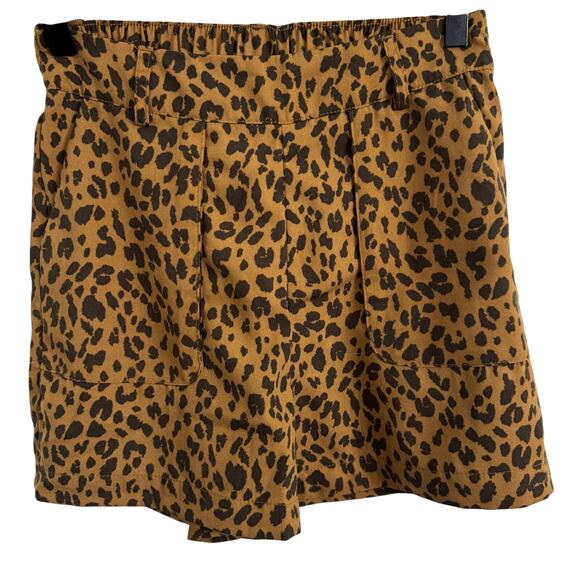 A New Day Leopard Print Pull On Shorts Size XS Brown Black - Picture 1 of 4